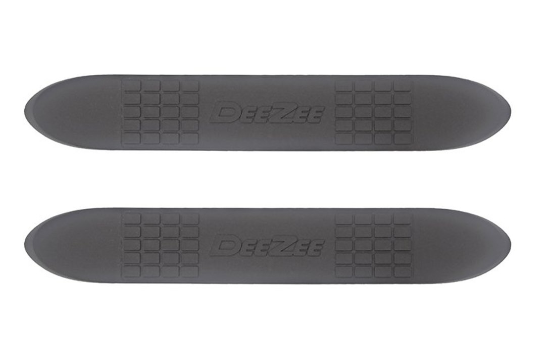 Dee Zee Nerf Bar Pad, Replacement for 4 Inch Round Bars, Clip Mount (included), Black, Plastic, Checker Style – DZ4INCHECKS