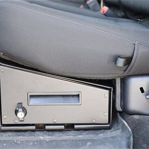 Dee Zee Under Seat Storage Unit, Under Rear Seat, 3 Compartments, Black, Steel, With Keys/ Mounting Hardware – DZ700