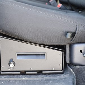 Dee Zee Under Seat Storage Unit, Under Rear Seat, 3 Compartments, 11-1/2 Inch Length X 52-1/4 Inch Width X 7-1/2 Inch Height, Black, Steel – DZ701