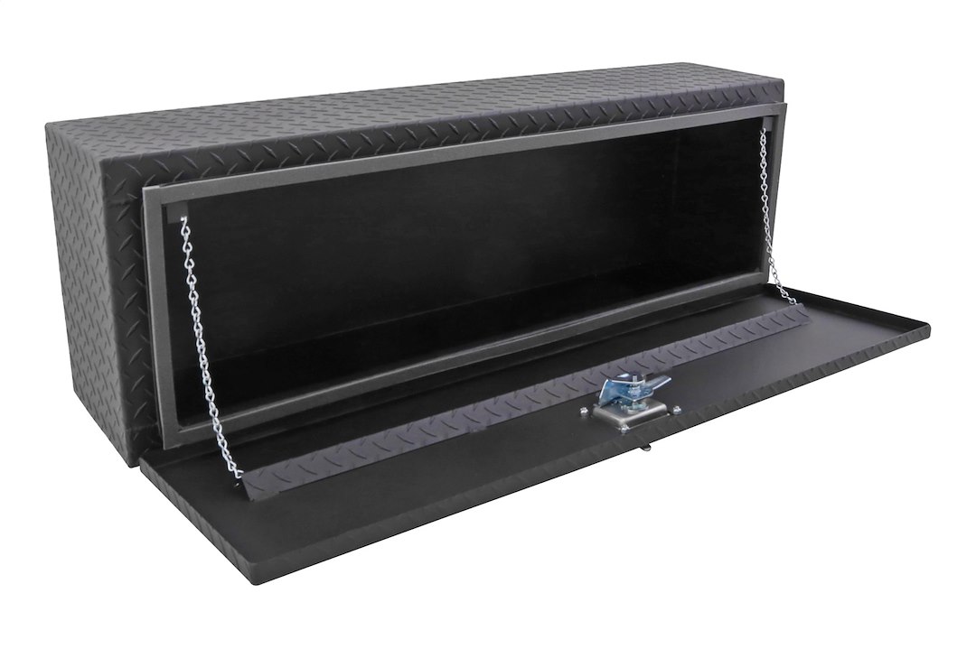 Dee Zee Tool Box, Topsider, Topside Bedrail, Single Door, Diamond Tread, Black, Aluminum, 48 Inch Length X 12 Inch Width X 16 Inch Height – DZ70TB