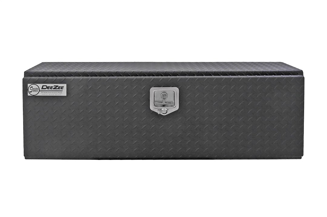 Dee Zee Tool Box, Topsider, Topside Bedrail, Single Door, Diamond Tread, Black, Aluminum, 48 Inch Length X 12 Inch Width X 16 Inch Height – DZ70TB
