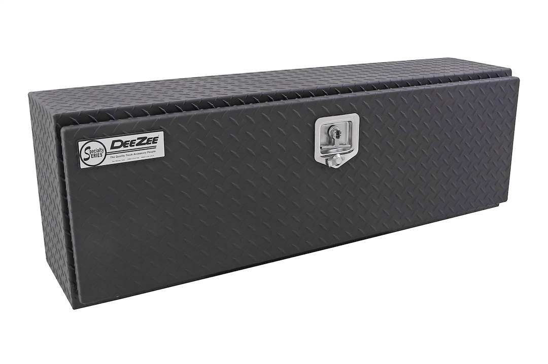 Dee Zee Tool Box, Topsider, Topside Bedrail, Single Door, Diamond Tread, Black, Aluminum, 48 Inch Length X 12 Inch Width X 16 Inch Height – DZ70TB