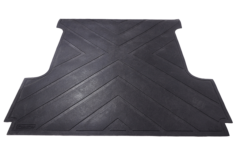 Dee Zee Bed Mat, Heavyweight, Direct-Fit, Without Raised Edges, 3/8 Inch Thick, Black, Rubber, X-Pattern – DZ76928