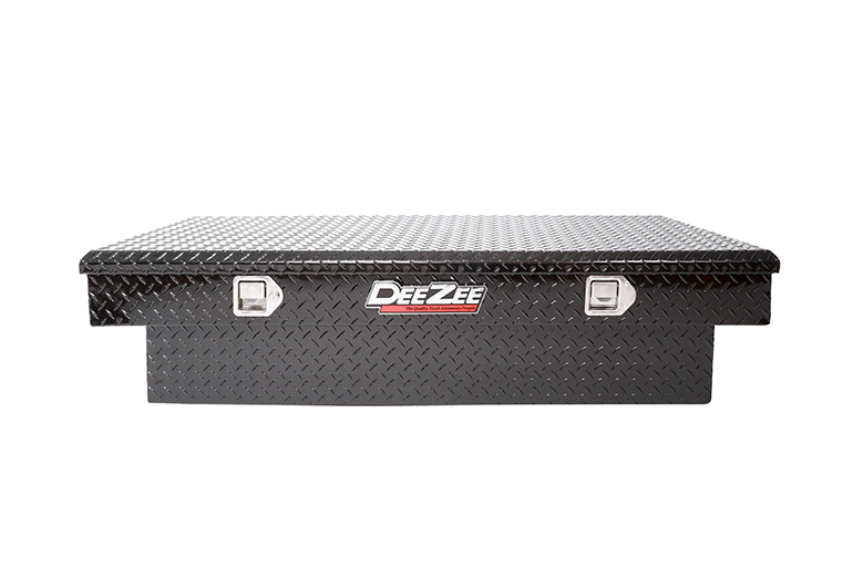 Dee Zee Tool Box, Red Label, Crossover, Single Lid, Diamond Tread, Powder Coated Black, Aluminum – DZ8163B