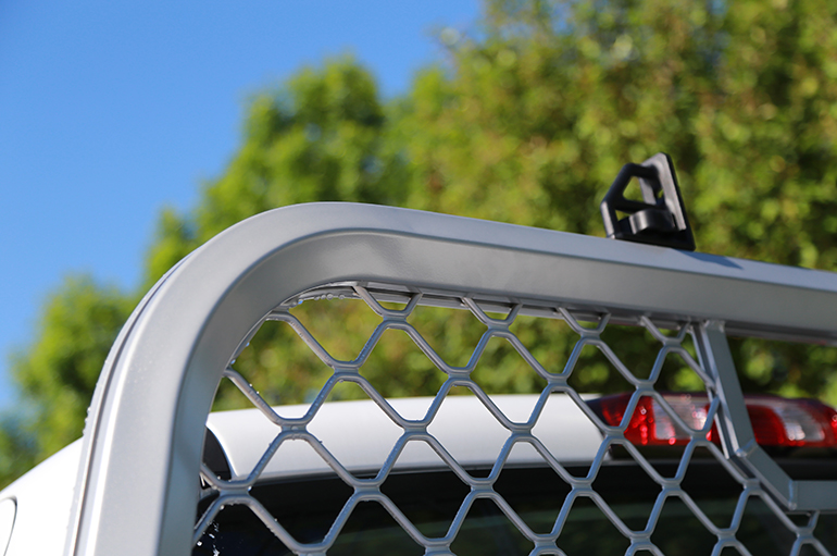 Dee Zee Headache Rack, Mesh, Powder Coated, Silver, Aluminum – DZ95058R