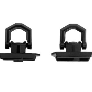 Dee Zee Tie Down Anchor, Hex Series, Hex Series Rack Mount, 200 Pound Weight Capacity, Gloss Black, Aluminum, Set of 2 – DZ99700TB