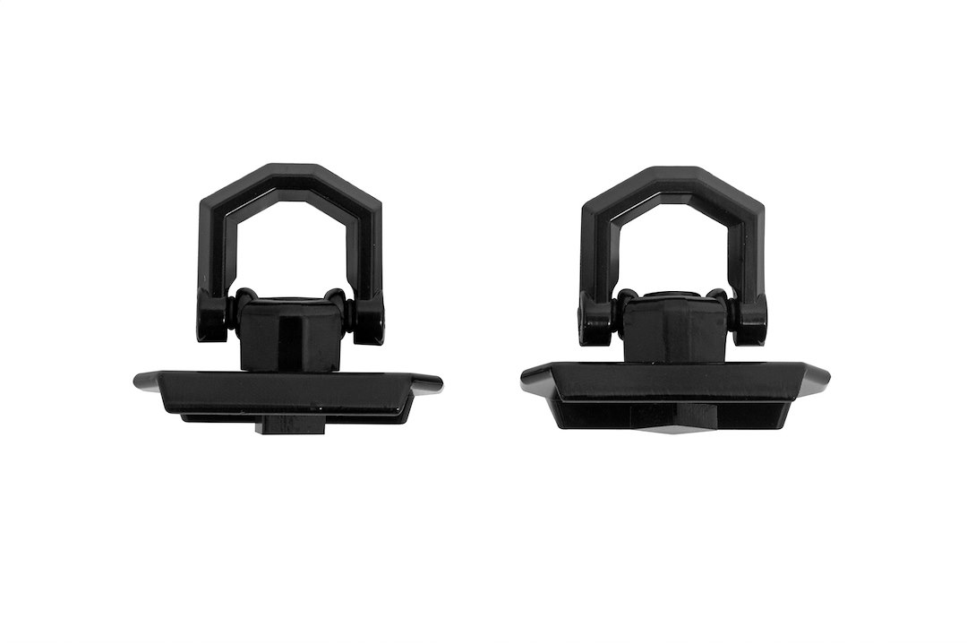 Dee Zee Tie Down Anchor, Hex Series, Hex Series Rack Mount, 200 Pound Weight Capacity, Gloss Black, Aluminum, Set of 2 – DZ99700TB