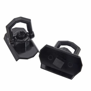 Dee Zee Tie Down Anchor, Hex Series, Hex Series Rack Mount, 200 Pound Weight Capacity, Gloss Black, Aluminum, Set of 2 – DZ99700TB