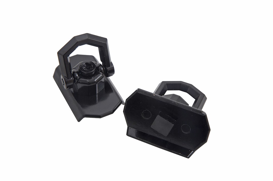 Dee Zee Tie Down Anchor, Hex Series, Hex Series Rack Mount, 200 Pound Weight Capacity, Gloss Black, Aluminum, Set of 2 – DZ99700TB