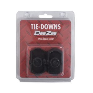 Dee Zee Tie Down Anchor, Hex Series, Hex Series Rack Mount, 200 Pound Weight Capacity, Gloss Black, Aluminum, Set of 2 – DZ99700TB