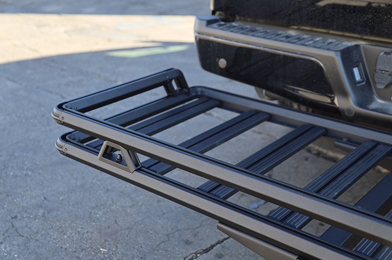 Dee Zee Cargo Carrier, Hex Series, Rack Style, Hitch Mount, 49 Inch Length X 27 Inch Wide, Full Opening, Textured Powder Coat, Black – DZ7327049CC