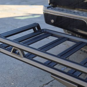 Dee Zee Cargo Carrier, Hex Series, Rack Style, Hitch Mount, 65 Inch Length X 27 Inch Wide, Full Opening, Textured Powder Coat, Black – DZ7327065CC