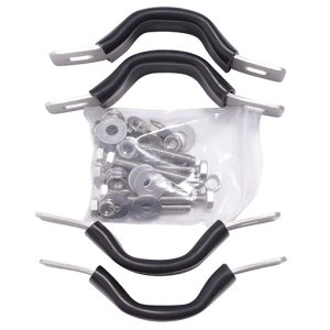 Dee Zee Roof Rack Mounting Kit, For Use with Hex Series Platform Rack, Powder Coated, Black, Steel, 4 Clamps, With Mounting Hardware – DZ73PRCLAMP