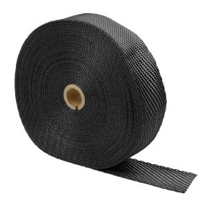 Design Eng Exhaust System Wrap, Titanium ™, 100 Foot Roll, 2 Inch Width, Black, Pulverized Lava Rock Stranded Fiber – 10002