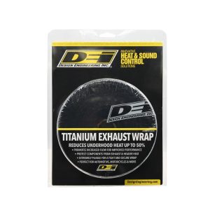 Design Eng Exhaust System Wrap, Titanium ™, 50 Foot Roll, 2 Inch Width, Black, Pulverized Lava Rock Stranded Fiber – 10003
