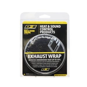 Design Eng Exhaust System Wrap, Titanium ™, 25 Foot Roll, 2 Inch Width, Black, Pulverized Lava Rock Stranded Fiber – 10004