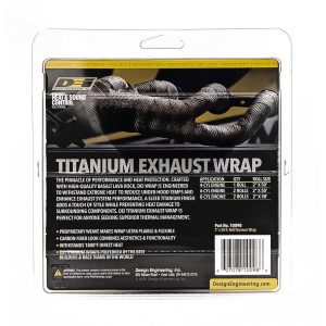 Design Eng Exhaust System Wrap, Titanium, 50 Foot Role, 2 Inch Wide, Tan, Withstands 1800 Degree Fahrenheit Direct Heat – 10098