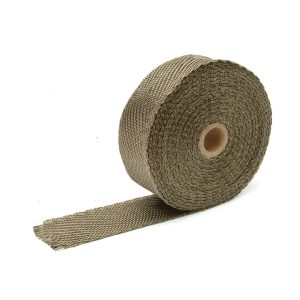Design Eng Exhaust System Wrap, Titanium, 50 Foot Role, 2 Inch Wide, Tan, Withstands 1800 Degree Fahrenheit Direct Heat – 10098