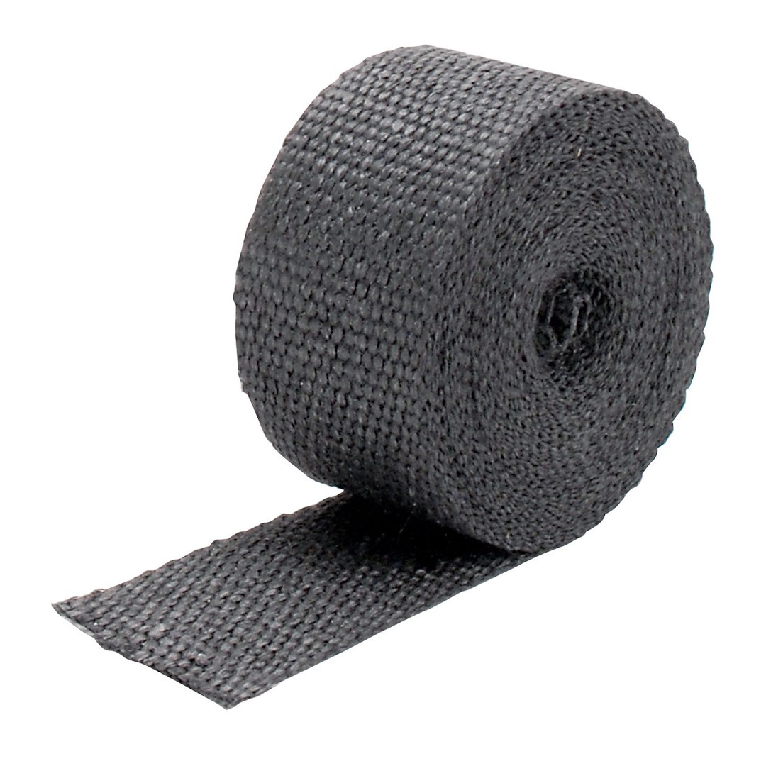 Design Eng Exhaust System Wrap, 25 Feet Roll, 2 Inch Width, Black, Glass Fiber – 10099