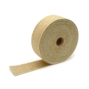 Design Eng Exhaust System Wrap, 50 Foot Roll, 2 Inch Width, Tan, Composite Fiberglass – 10102