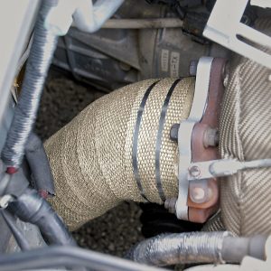 Design Eng Exhaust System Wrap, 50 Foot Roll, 2 Inch Width, Tan, Composite Fiberglass – 10102