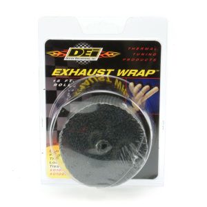 Design Eng Exhaust System Wrap, 15 Foot Roll, 2 Inch Width, Black, Composite Fiberglass – 10121