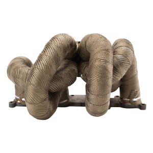 Design Eng Exhaust System Wrap, Titanium ™, 15 Foot Roll, 1 Inch Width, Carbon Fiber, Lava Rock Fiberglass – 10128