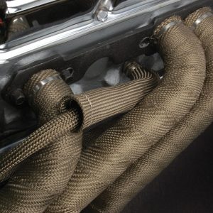 Design Eng Exhaust System Wrap, Titanium ™, 15 Foot Roll, 2 Inch Width, Carbon Fiber, Lava Rock Fiberglass – 10129