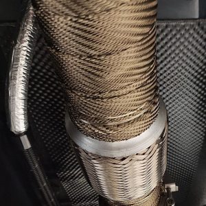Design Eng Exhaust System Wrap, Titanium ™, 25 Foot Roll, 2 Inch Width, Carbon Fiber, Lava Rock Fiberglass – 10131