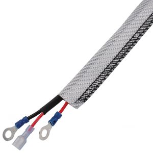 Design Eng Hose Heat Sleeve, Ultra 47 ™, 1/2 Inch Inside Diameter X 15 Foot Length, 1500 Degree Fahrenheit Maximum, Woven Fibers with Aluminum – 10231