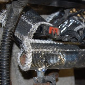 Design Eng Fuel Injector Heat Shield, Fits OE Fuel Rail and Injectors, High Temperature Glass Fiber Fabric with Aluminized Outer Skin – 10378