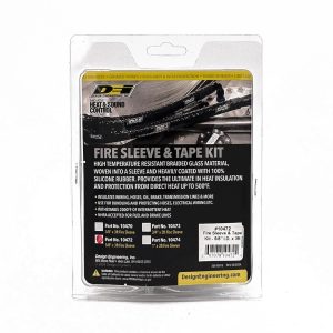 Design Eng Hose Heat Sleeve, Fire Sleeve ™, 5/8 Inch Inside Diameter, Slides Over Hose, 3 Foot Length, Black – 10472