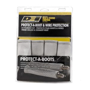 Design Eng Spark Plug Boot Heat Sleeve, Protect-A-Boots ™, 1-1/4 Inch Inner Diameter X 6 Inch Length, Set of 8, Silver – 10552