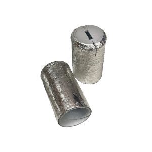 Design Eng Thermal Acoustic Insulation, 32 Millimeter Inside Diameter X 2 Inch with 35.2 Millimeter Outside Diameter, Aluminized, Set of 2 – 10754