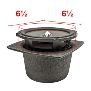 Design Eng Speaker Baffle, For Use with 6-1/2 Inch Diameter Speakers, 3-1/2 Inch Mounting Depth, Black, Polyethylene Foam – 50330