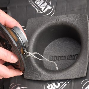 Design Eng Speaker Baffle, For Use with 6-1/2 Inch Diameter Speakers, 3-1/2 Inch Mounting Depth, Black, Polyethylene Foam – 50330