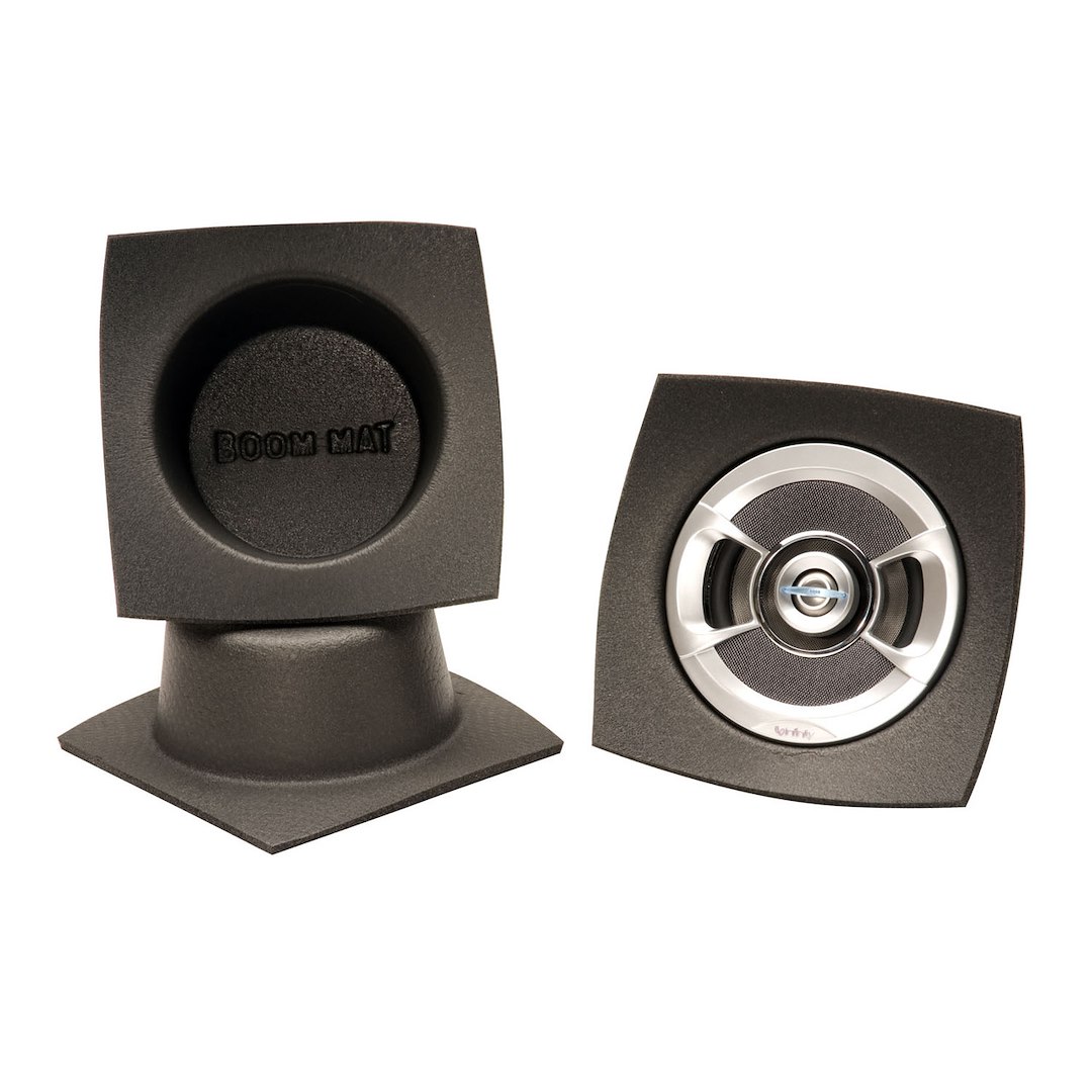 Design Eng Speaker Baffle, For Use with 6-1/2 Inch Diameter Speakers, 3-1/2 Inch Mounting Depth, Black, Polyethylene Foam – 50330