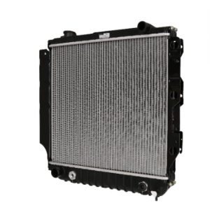 Denso Radiator, 19.37 Inch Length X 18.03 Inch Height X 1.34 Inch Depth Core Dimension, 1.25 Inch Inlet/ 1.52 Outlet Diameter – 221-9234