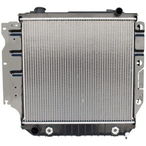 Denso Radiator, 19.37 Inch Length X 18.03 Inch Height X 1.34 Inch Depth Core Dimension, 1.25 Inch Inlet/ 1.52 Outlet Diameter – 221-9234