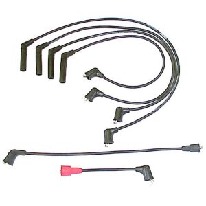 Denso Spark Plug Wire Set, OE-Replacement, Black, 7 Millimeter Wire Outside Diameter, Silicone Jacket, 110 Degree Spark Plug Boots – 671-4009