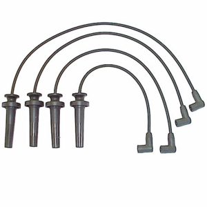 Denso Spark Plug Wire Set, OE-Replacement, Black, 7 Millimeter Wire Outside Diameter, Silicone Jacket, 180 Degree Spark Plug Boots – 671-4042