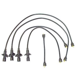 Denso Spark Plug Wire Set, OE-Replacement, Black, 7 Millimeter Wire Outside Diameter, Phenolic Jacket, 180 Degree Spark Plug Boots – 671-4086
