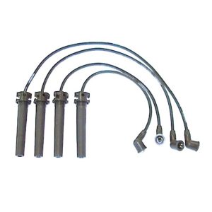 Denso Spark Plug Wire Set, OE-Replacement, Black, 7 Millimeter Wire Outside Diameter, Silicone Jacket, 90 Degree Spark Plug Boots – 671-4210