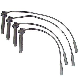 Denso Spark Plug Wire Set, OE-Replacement, Black, 7 Millimeter Wire Outside Diameter, Silicone Jacket, 90 Degree Spark Plug Boots – 671-4246