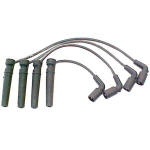 Denso Spark Plug Wire Set, OE-Replacement, Black, 7 Millimeter Wire Outside Diameter, Silicone Jacket, 90 Degree Spark Plug Boots – 671-4286