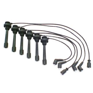 Denso Spark Plug Wire Set, OE-Replacement, Black, 5 Millimeter Wire Outside Diameter, Silicone Jacket, 90 Degree Spark Plug Boots – 671-6228