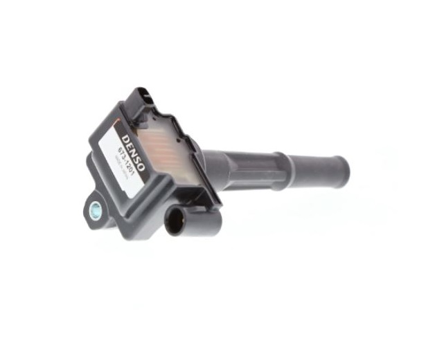 Denso Ignition Coil, OE-Replacement, Single Female Tower, 12 Volt, Black – 673-1201