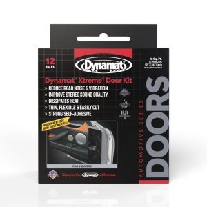Dynamat Sound Dampening Kit, Xtreme, Door Kit, 0.060 Inch Thick Butyl with 0.004 Inch Thick Aluminum Face, 36 Inch Length X 12 Inch Width – 10435