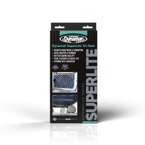 Dynamat Sound Dampening Kit, Superlite, Tri-Pak, 3/64 Inch Thickness, Blue Alloy Layer, 32 Inch Length X 18 Inch Width, 3 Sheets – 10612