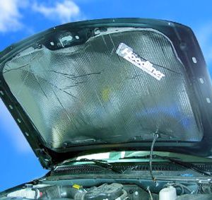 Dynamat Hood Insulation Pad, The Hoodliner ®, Thermal Acoustic, Universal Fit, 32 X 54 Inch, 3/4 Inch Thick, Foam with Aluminized Skin – 11905
